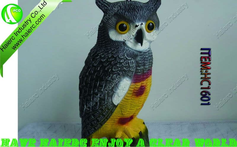 Haiercp Plastic Owl Bird Scarer with Flash Eyes HC1601